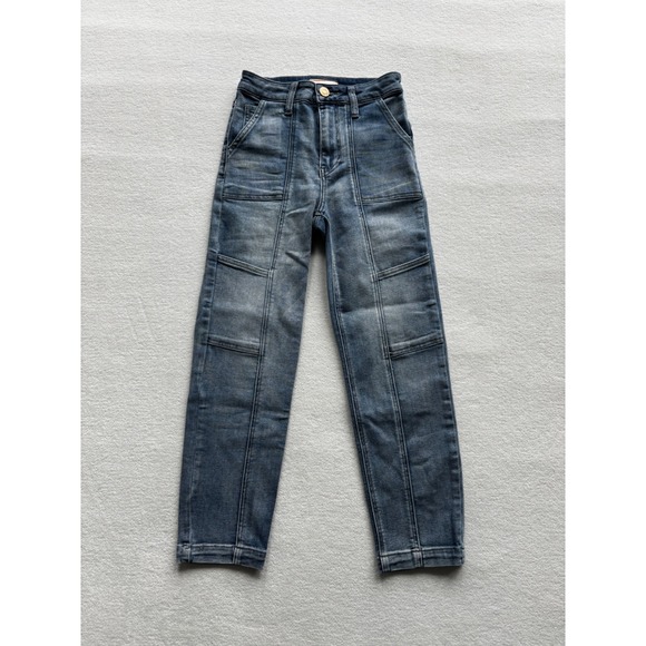 Kut from the Kloth Denim - Kut from the Kloth Reese Straight Leg Jeans Women 00 Blue Crop Utility Seam